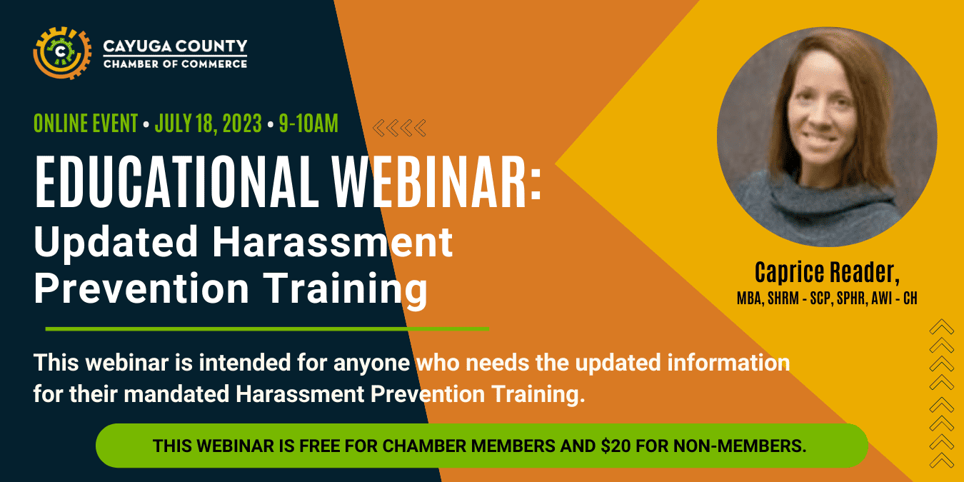 Educational Webinar: Updated Harassment Prevention Training - Cayuga ...