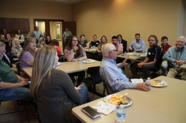 Business At Noon networking event held September 17, 2019, in the Cayuga County Chamber of Commerce's conference room with Auburn Chamber Orchestra.